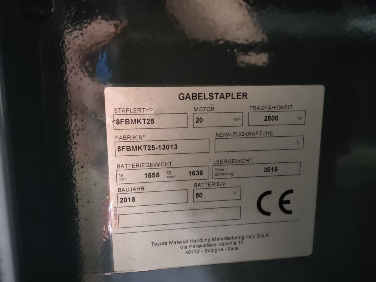 Toyota 8FBMKT25 - Electric forklift: picture 2 Toyota 8FBMKT25 - Electric forklift: picture 2