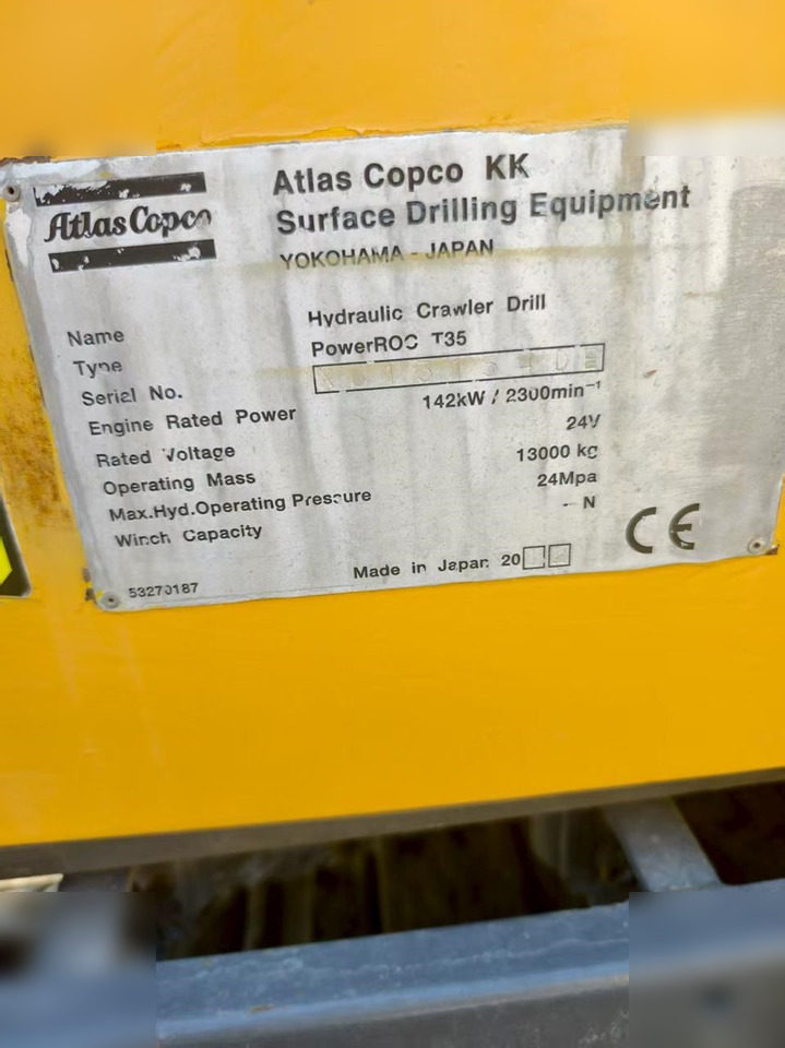 2012 ATLAS COPCO T35 - Drilling rig: picture 5 2012 ATLAS COPCO T35 - Drilling rig: picture 5