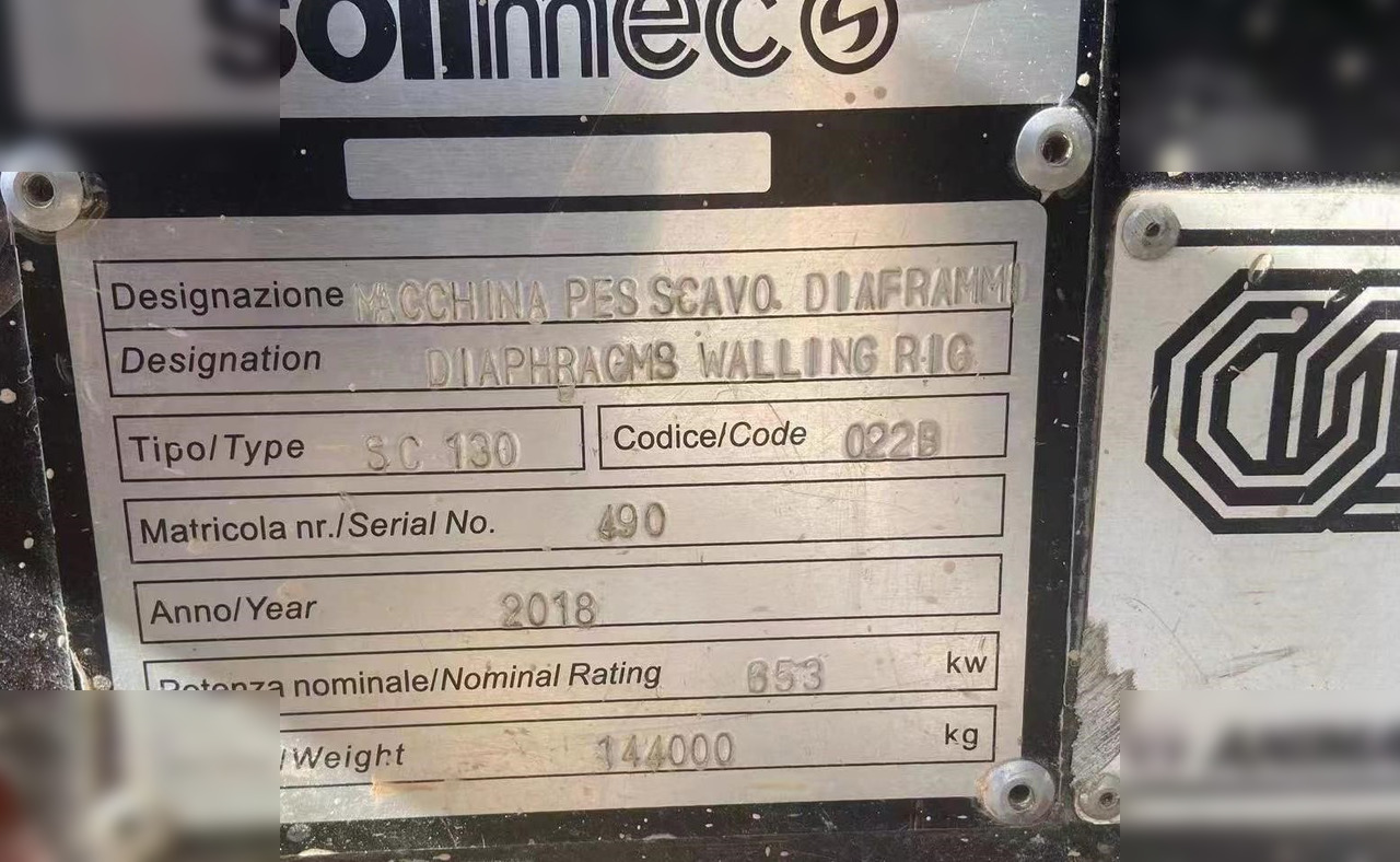 2018 SOILMEC SC130HD TIGER - Drilling rig: picture 4 2018 SOILMEC SC130HD TIGER - Drilling rig: picture 4