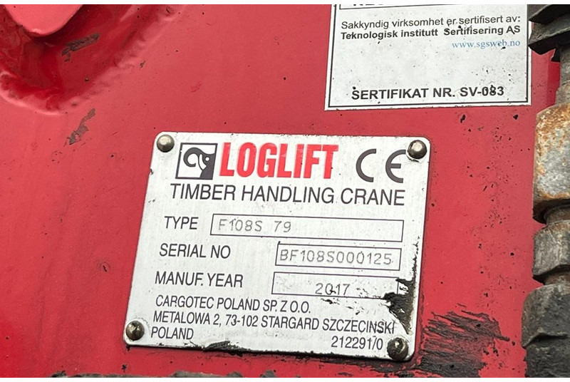 Loader crane for Truck Loglift F108S79: picture 17