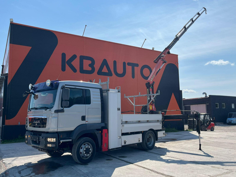 MAN TGM 13.290 4x4 PK9002 / PLATFORM L=3212 mm - Dropside/ Flatbed truck, Crane truck: picture 1 MAN TGM 13.290 4x4 PK9002 / PLATFORM L=3212 mm - Dropside/ Flatbed truck, Crane truck: picture 1