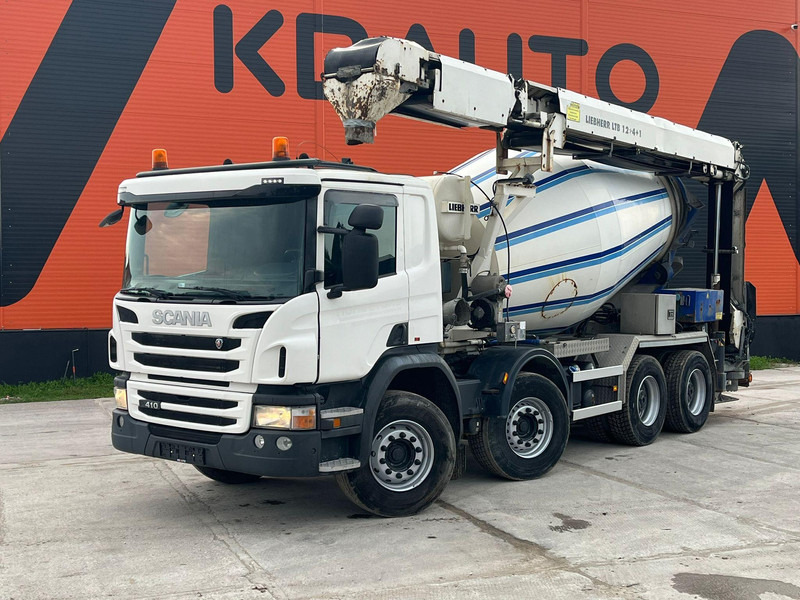 Scania P 410 8x4 LIEBHERR 9 m3 + CONVEYOR / FULL STEEL - Concrete mixer truck: picture 1 Scania P 410 8x4 LIEBHERR 9 m3 + CONVEYOR / FULL STEEL - Concrete mixer truck: picture 1