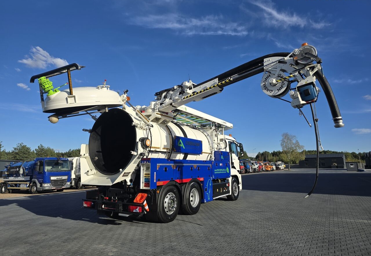 Vacuum truck MAN ASSMANN ADR KOMBI FOR CLEANING CANALS WUKO: picture 1