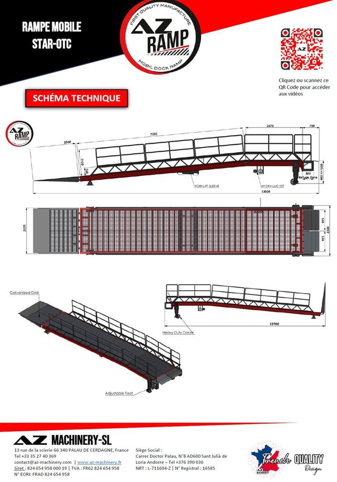 Loading Ramp with with hydraulic folding bridge - AZ RAMP - STAR-OTC- 8T. 8 ton capacity - Loading ramp: picture 3 Loading Ramp with with hydraulic folding bridge - AZ RAMP - STAR-OTC- 8T. 8 ton capacity - Loading ramp: picture 3