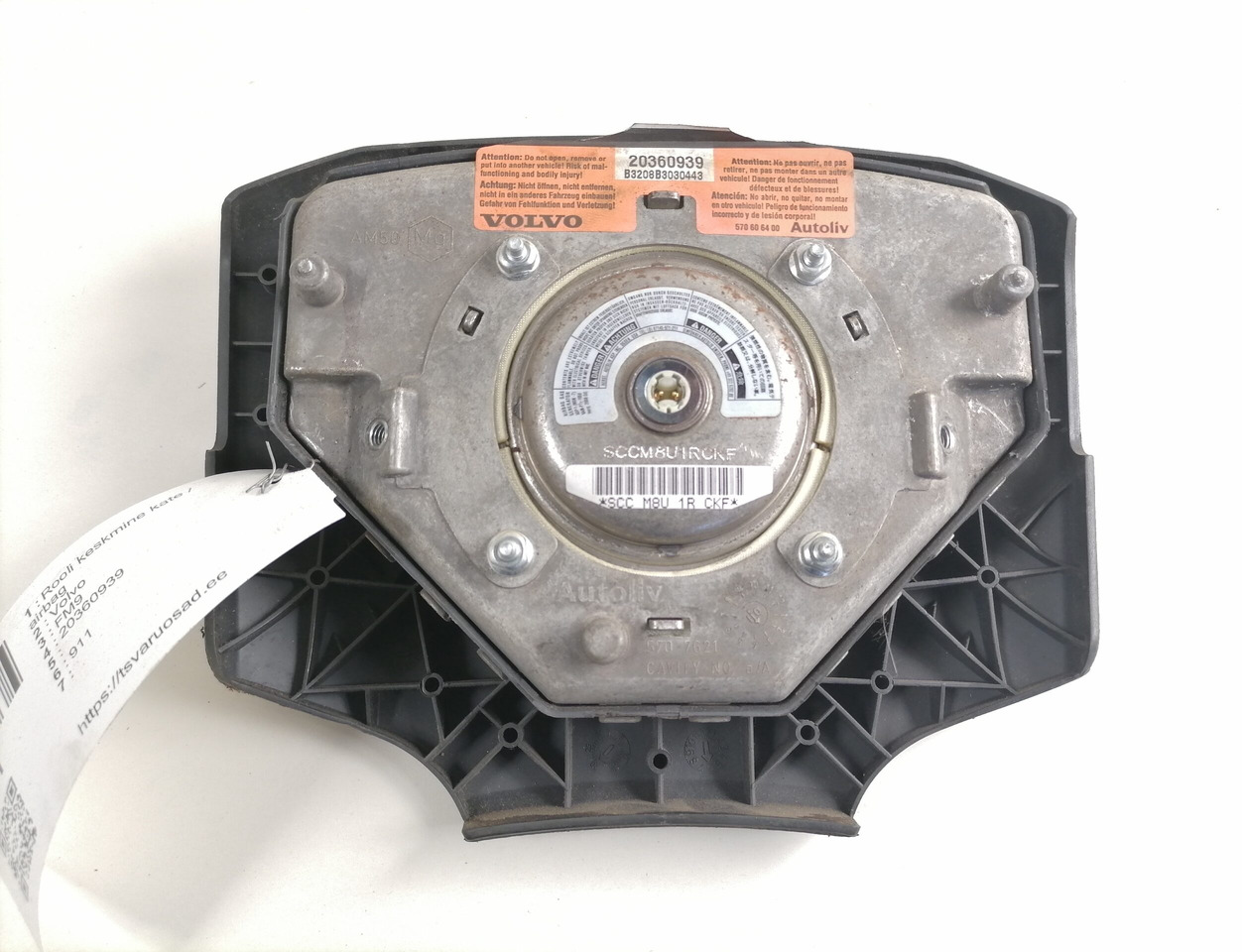Volvo Rooli keskmine kate / airbag 20360939 - Steering for Truck: picture 3 Volvo Rooli keskmine kate / airbag 20360939 - Steering for Truck: picture 3