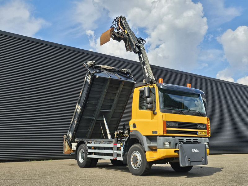 DAF CF 75.250 4X4 / HIAB CRANE + TIPPER / MANUAL / SPRING - Tipper, Crane truck: picture 4 DAF CF 75.250 4X4 / HIAB CRANE + TIPPER / MANUAL / SPRING - Tipper, Crane truck: picture 4