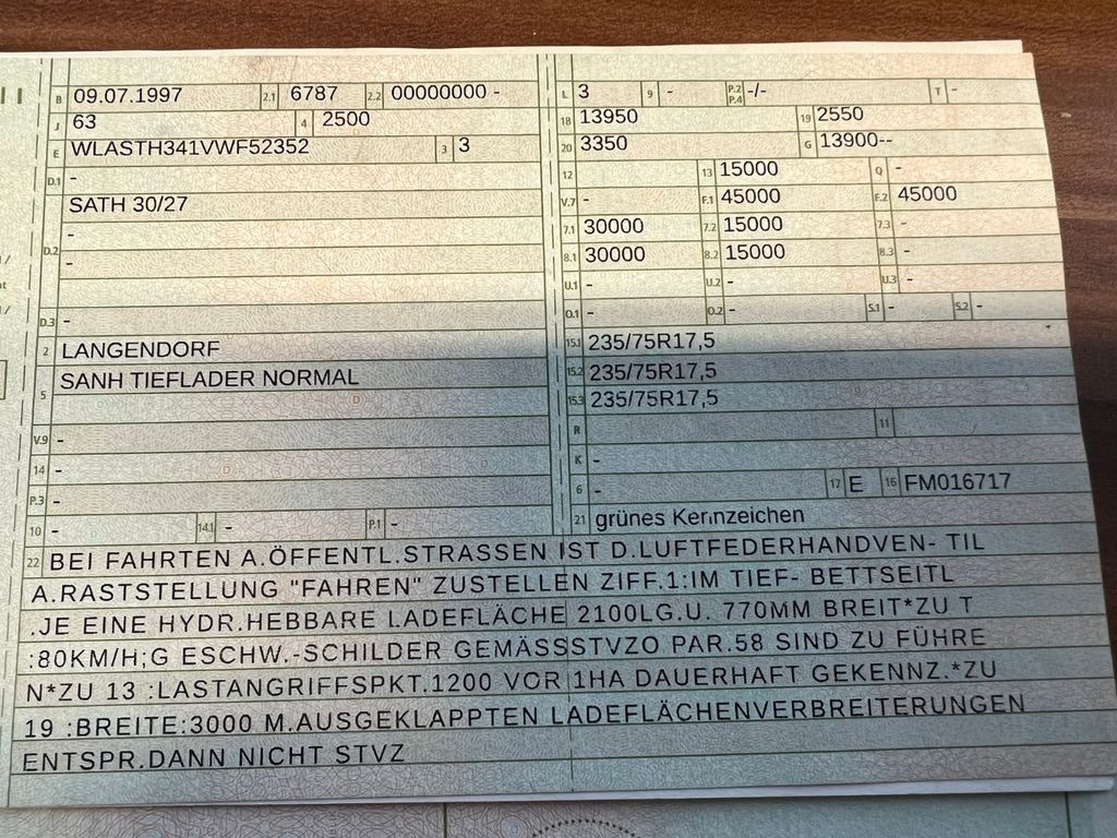 Langendorf Tiefbett mit Rampen Hydraulisch Langendorf Tiefbett mit Rampen Hydraulisch - Low loader semi-trailer: picture 2 Langendorf Tiefbett mit Rampen Hydraulisch Langendorf Tiefbett mit Rampen Hydraulisch - Low loader semi-trailer: picture 2