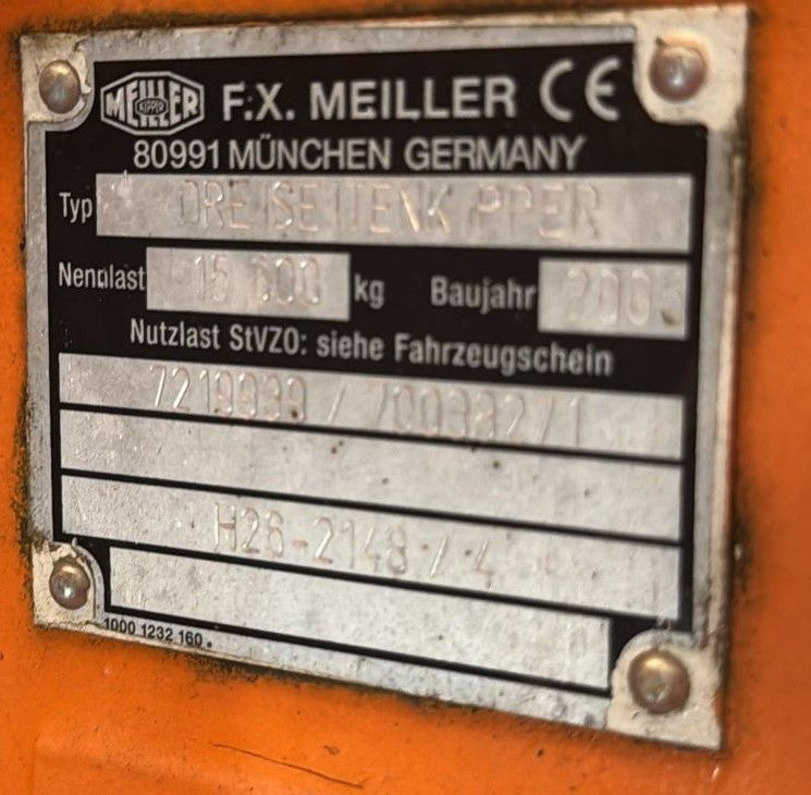Meiller 3 Seitenkipper für 3 Achser Top Zustand - Tipper: picture 3 Meiller 3 Seitenkipper für 3 Achser Top Zustand - Tipper: picture 3