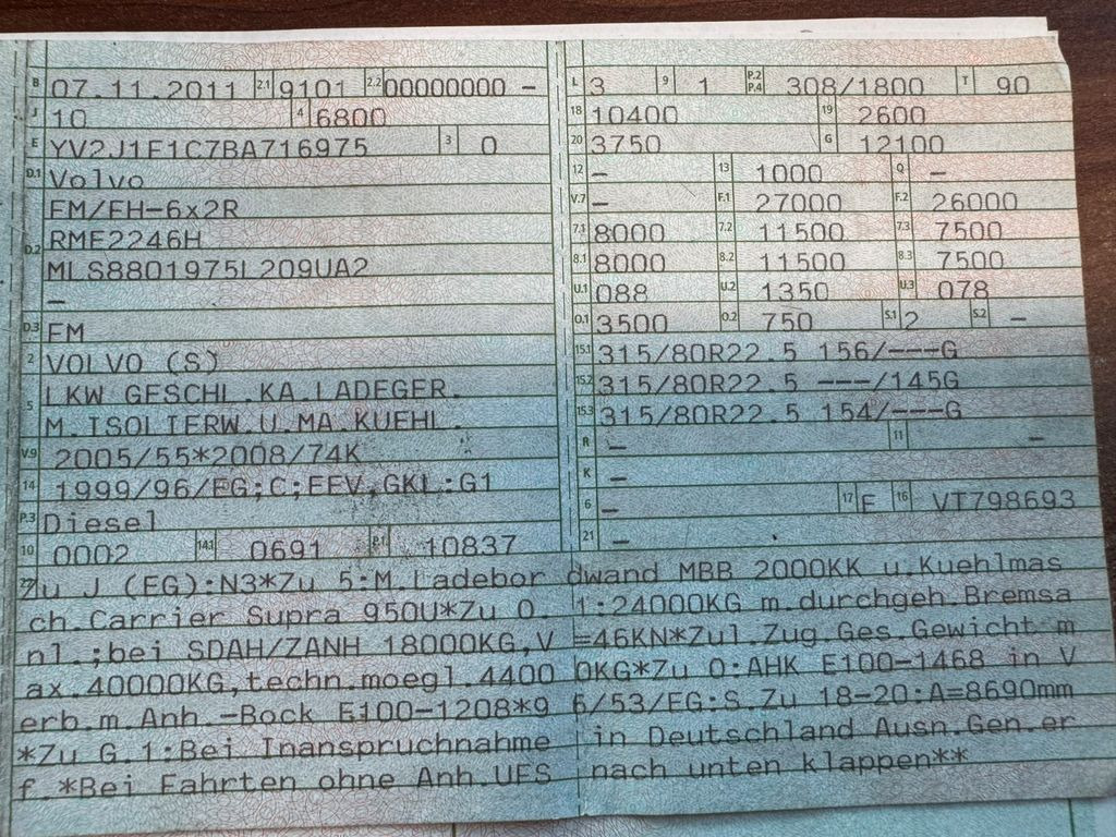 Volvo FM 410 6X2 Kühlkoffer mit Carrier Diesel & Strom Volvo FM 410 6X2 Kühlkoffer mit Carrier Diesel & Strom - Refrigerator truck: picture 2 Volvo FM 410 6X2 Kühlkoffer mit Carrier Diesel & Strom Volvo FM 410 6X2 Kühlkoffer mit Carrier Diesel & Strom - Refrigerator truck: picture 2