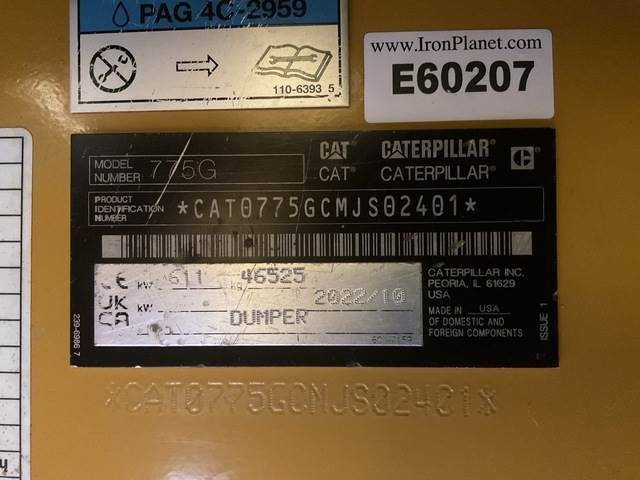 CAT 775G - Rigid dumper/ Rock truck: picture 5 CAT 775G - Rigid dumper/ Rock truck: picture 5