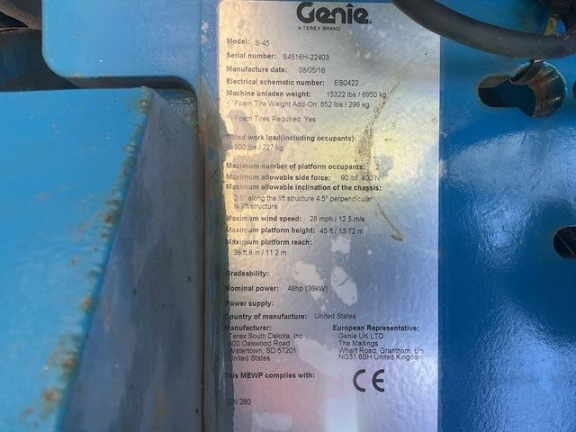 Genie S45 - Telescopic boom: picture 5 Genie S45 - Telescopic boom: picture 5