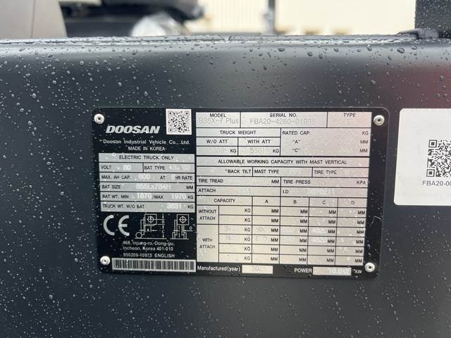Doosan B35X-7 PLUS - Electric forklift: picture 5 Doosan B35X-7 PLUS - Electric forklift: picture 5