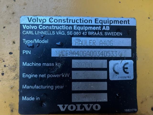 Volvo A40G - Articulated dumper: picture 5 Volvo A40G - Articulated dumper: picture 5