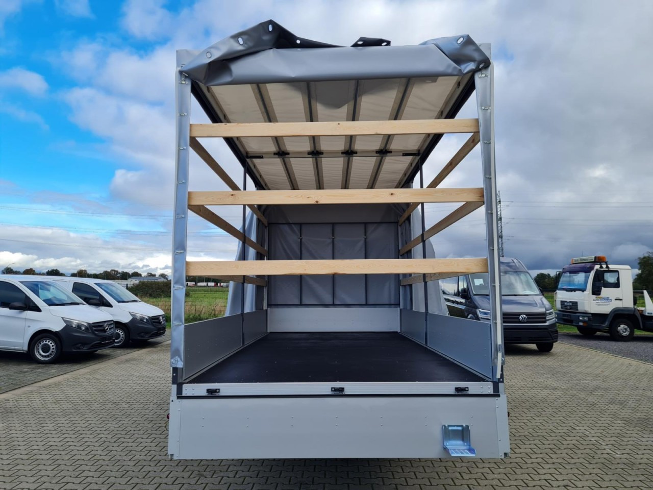 Curtain side van Renault Master Pritsche 2x Schiebe Plane 10 Pal. LUFTFEDERUNG: picture 6