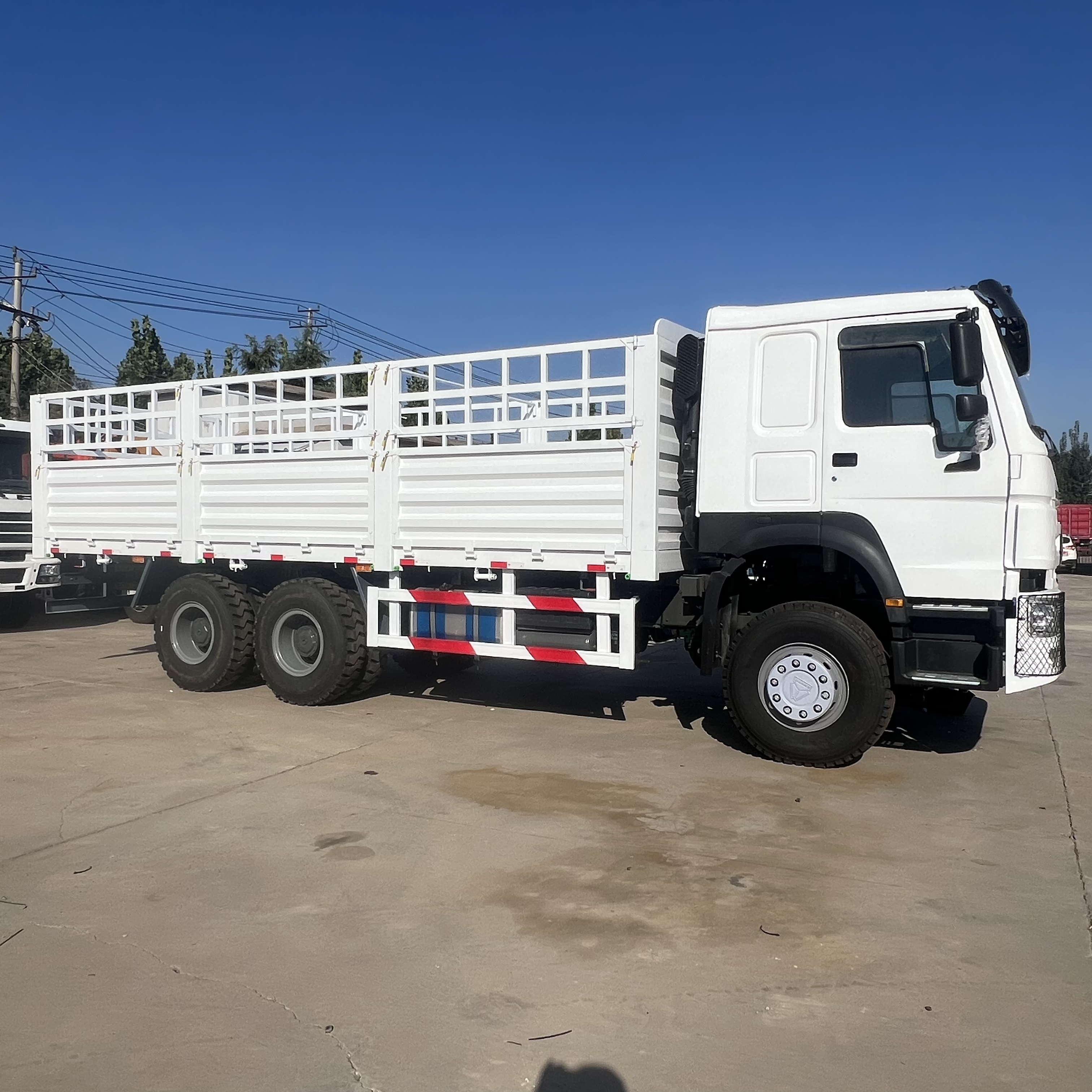 Dropside/ Flatbed truck Sinotruk HOWO 371 6*4 Fence truck: picture 12