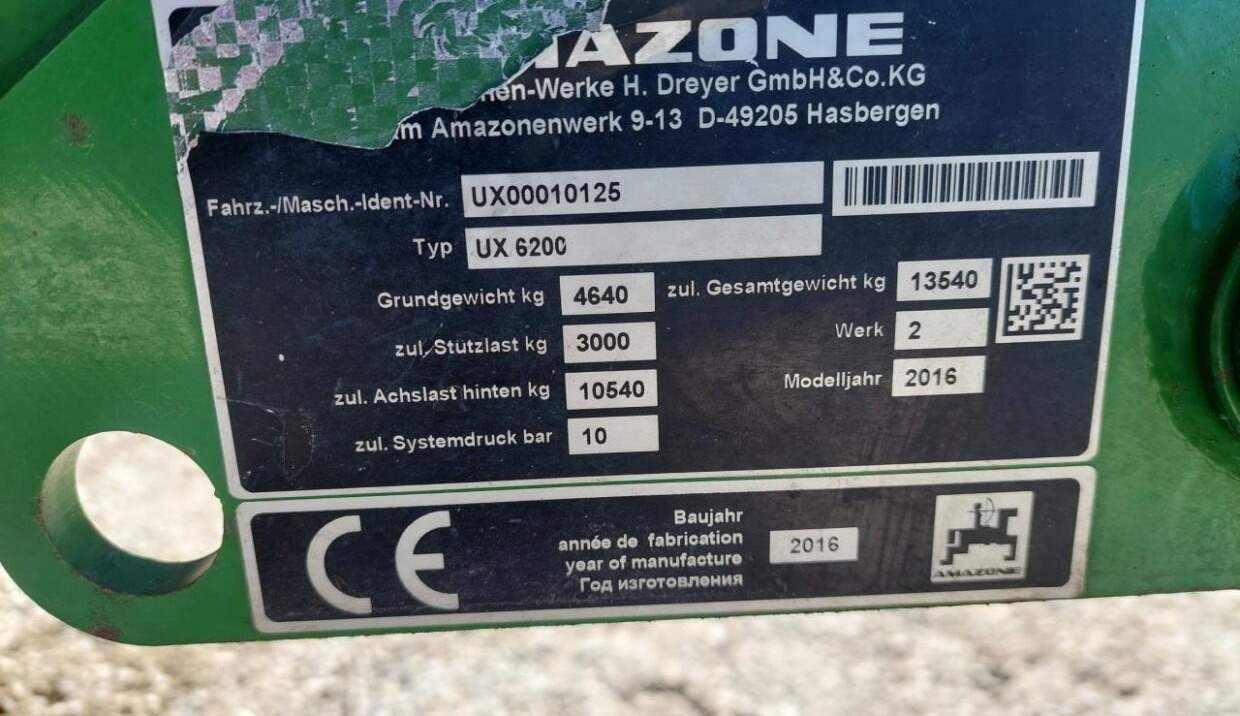Leasing of Amazone UX 6200 SUPER - 36-30-24m Amazone UX 6200 SUPER - 36-30-24m: picture 15
