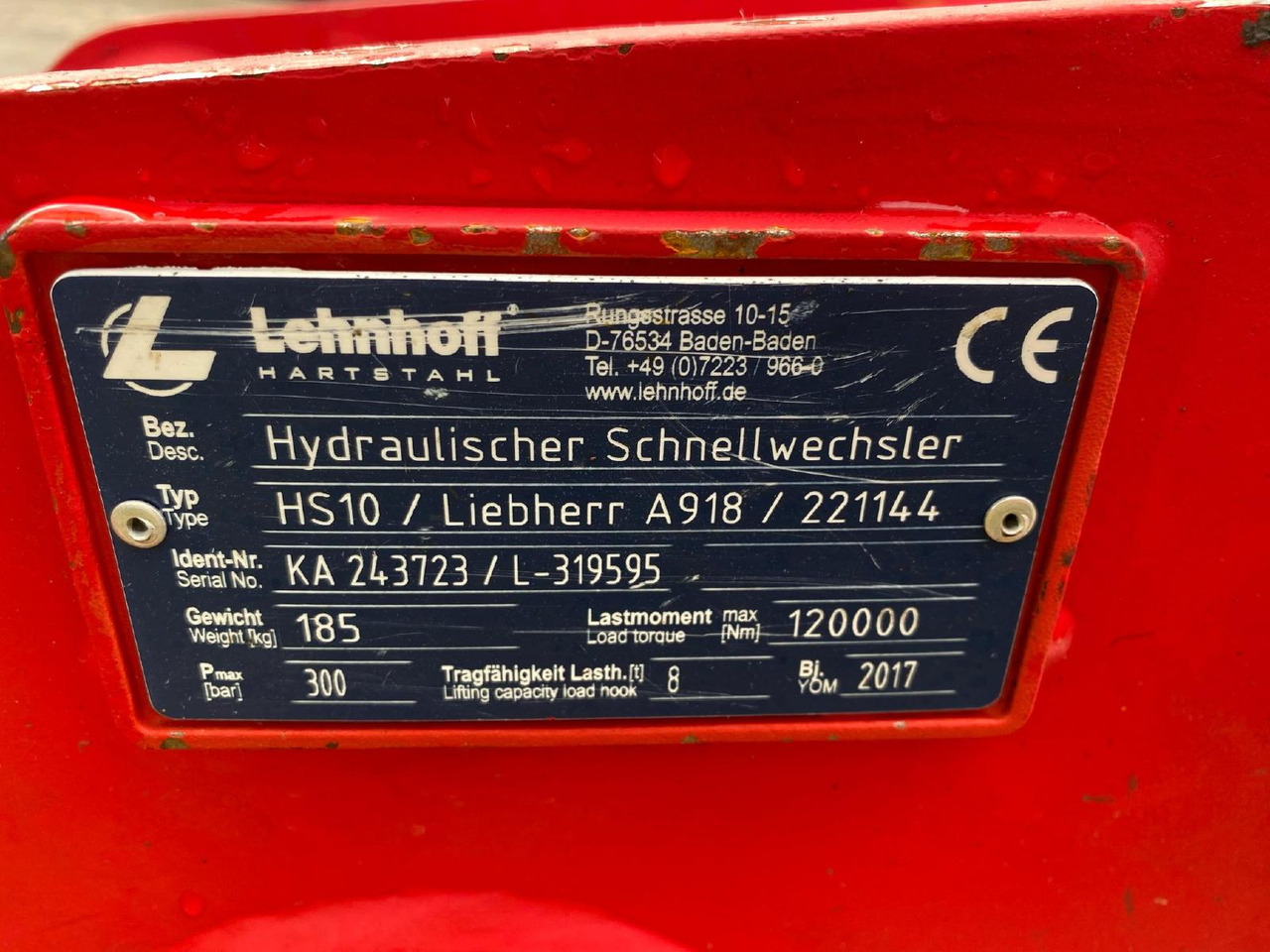 Lehnhoff HS 10 - Quick coupler: picture 5 Lehnhoff HS 10 - Quick coupler: picture 5