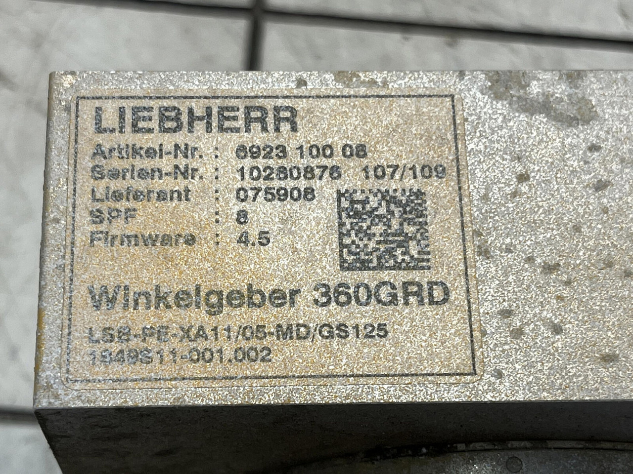Sensor for Mobile crane Liebherr LTM 1400-7.1 angle transmitter: picture 7