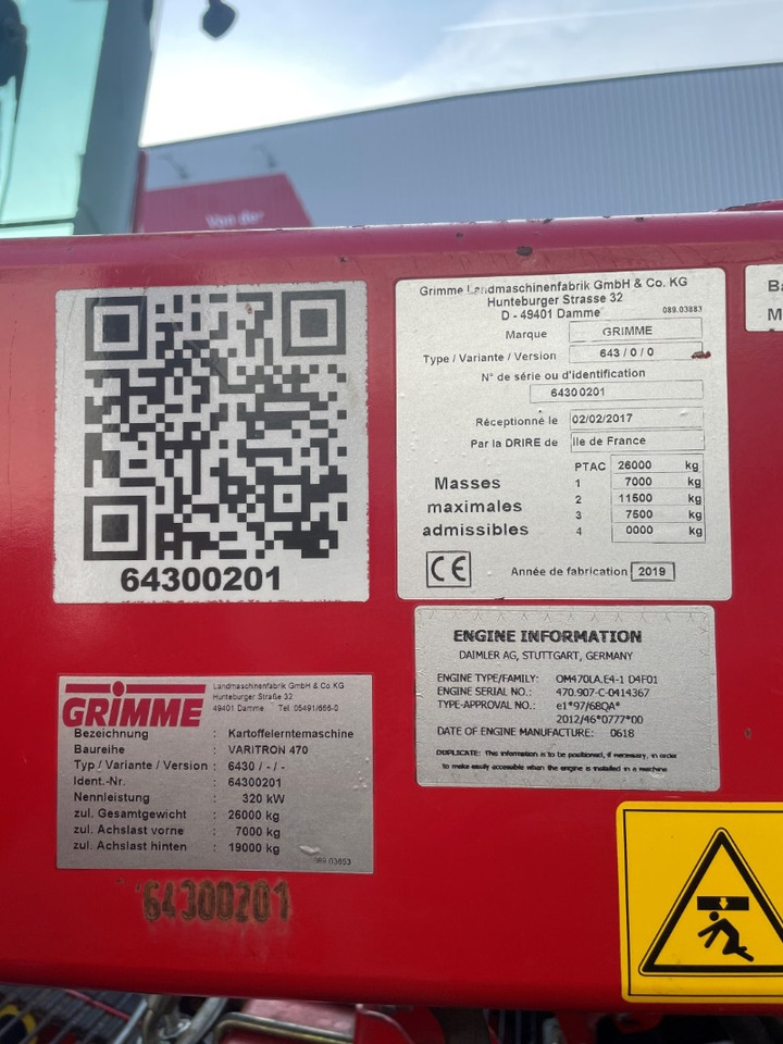 Grimme VARITRON 470 MS FKEV - Harvester: picture 1 Grimme VARITRON 470 MS FKEV - Harvester: picture 1