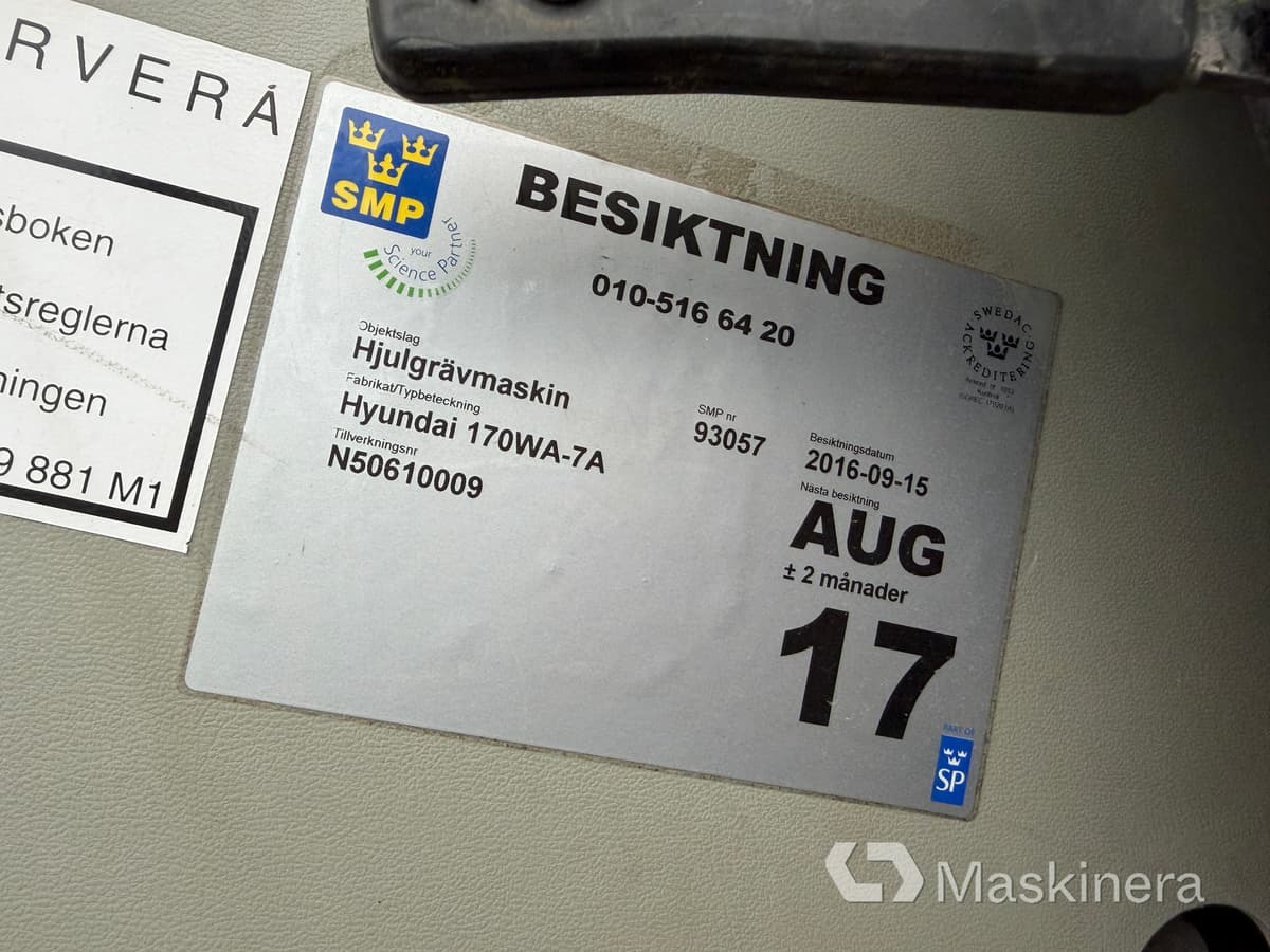 Crawler excavator Hjulgrävare Hyundai Robex 170W-7A: picture 41