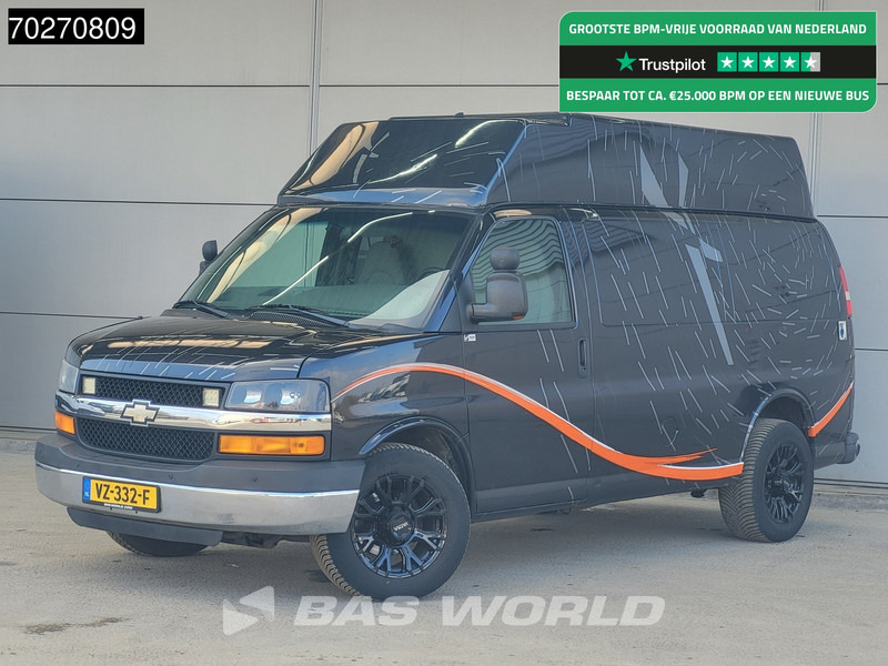 Chevrolet Chevy Van 6.0L V8 MARGE LPG Chevy Van Camper Basis APK 10-2025 GMC Savana 230V aansluiting Airco Camera Cruise 8m3 Airco Trekhaak Cruise c - Small van: picture 1 Chevrolet Chevy Van 6.0L V8 MARGE LPG Chevy Van Camper Basis APK 10-2025 GMC Savana 230V aansluiting Airco Camera Cruise 8m3 Airco Trekhaak Cruise c - Small van: picture 1