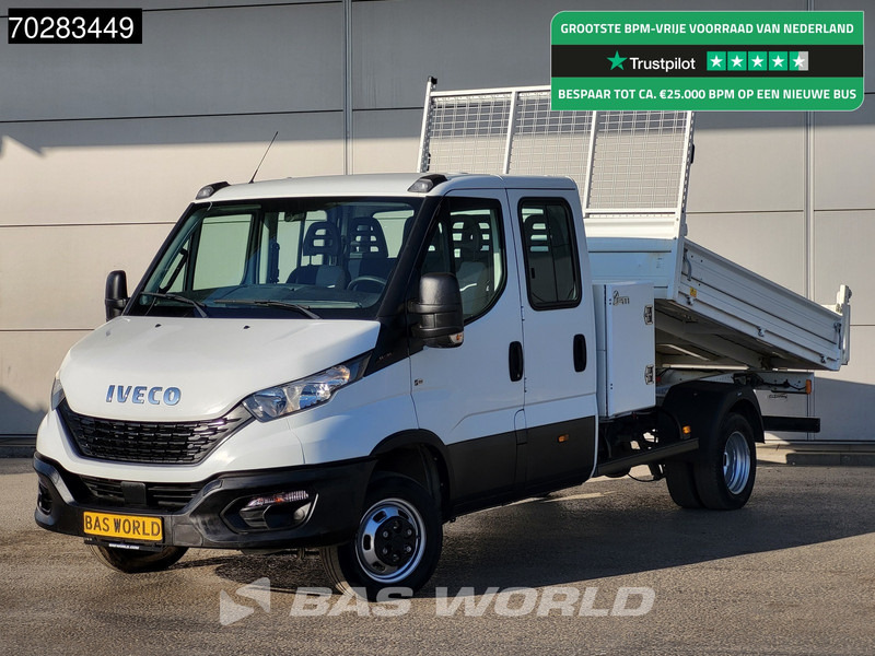 Tipper van Iveco Daily 35C16 3.0L Kipper Dubbel Cabine met Kist 3,5t trekhaak Dubbellucht Airco Cruise Tipper Benne Kieper 2m3 Airco Trekhaak Cruise co: picture 1