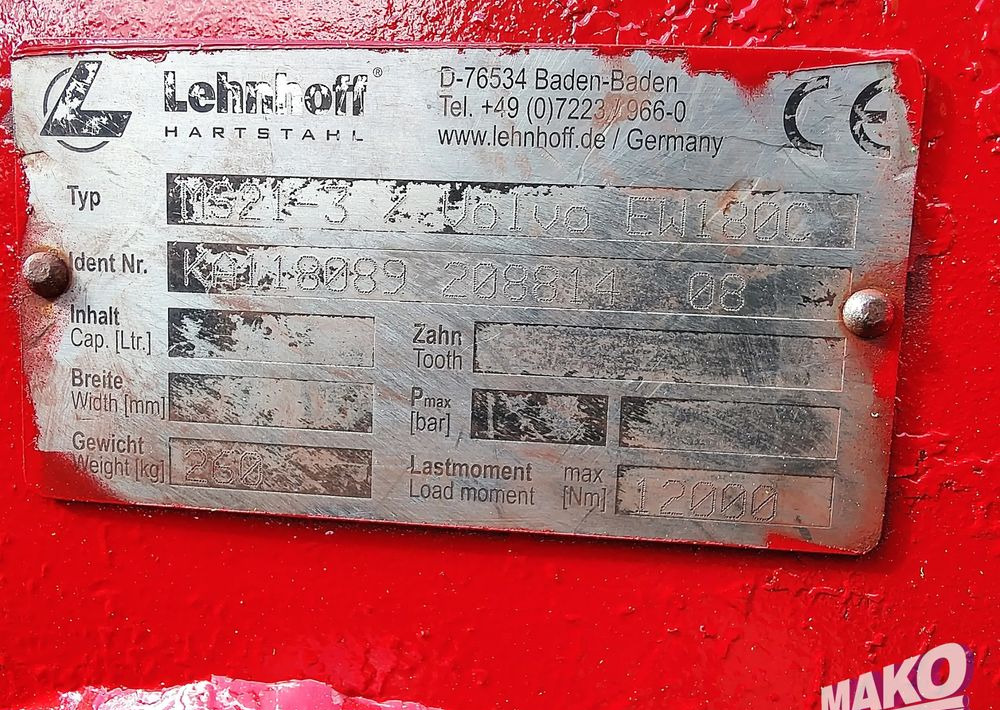 Szybkozłącze mechaniczne Lehnhoff MS21 MS25 - Attachment for Construction machinery: picture 5 Szybkozłącze mechaniczne Lehnhoff MS21 MS25 - Attachment for Construction machinery: picture 5