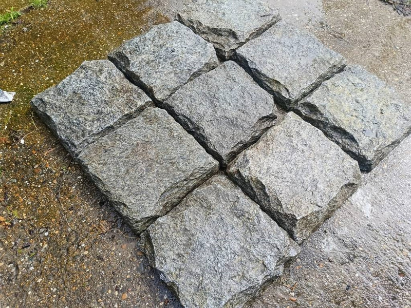 Construction machinery graniet natuursteen 40x40x7-8 cm 300m2 ruw/glad te: picture 11