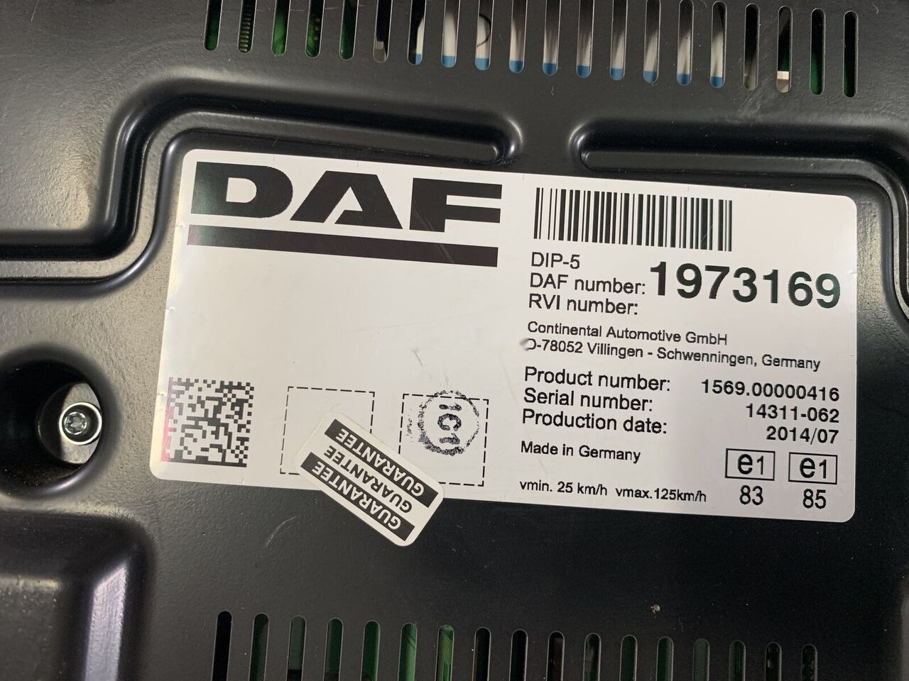DAF XF 106 1973169 DAF XF 106 truck - Tachograph for Truck: picture 2 DAF XF 106 1973169 DAF XF 106 truck - Tachograph for Truck: picture 2