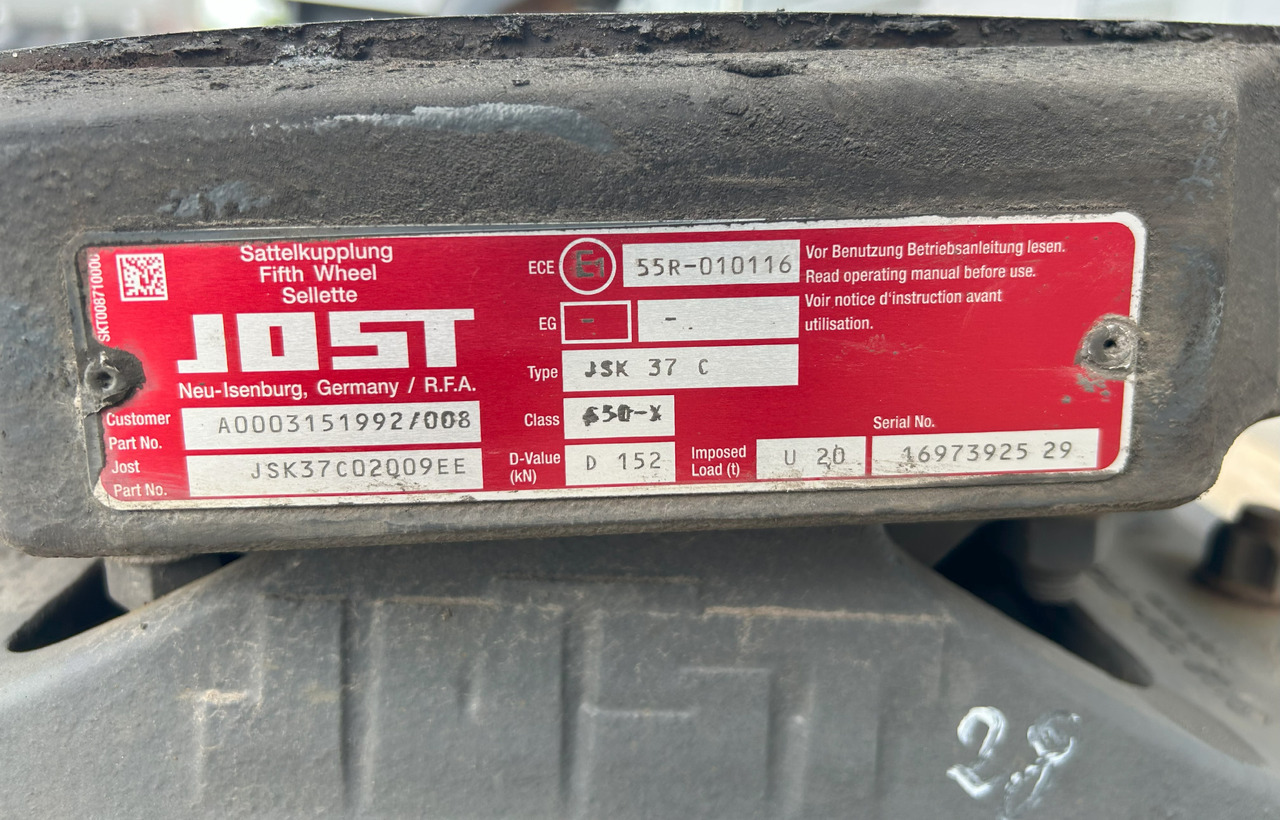 JOST JSK37C MERCEDES ACTROS MP4 - Fifth wheel coupling for Truck: picture 5 JOST JSK37C MERCEDES ACTROS MP4 - Fifth wheel coupling for Truck: picture 5