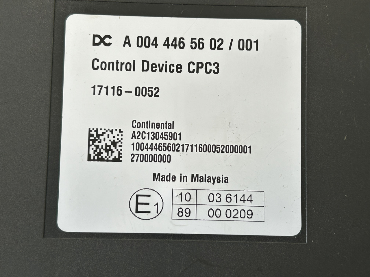 MERCEDES ACTROS MP4 CPC3 - ECU: picture 3 MERCEDES ACTROS MP4 CPC3 - ECU: picture 3