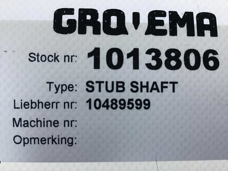 Liebherr A314 Li / A316 Li / A900C Li / A904C Li / A914 COMPACT / A914 - Drive shaft: picture 2 Liebherr A314 Li / A316 Li / A900C Li / A904C Li / A914 COMPACT / A914 - Drive shaft: picture 2