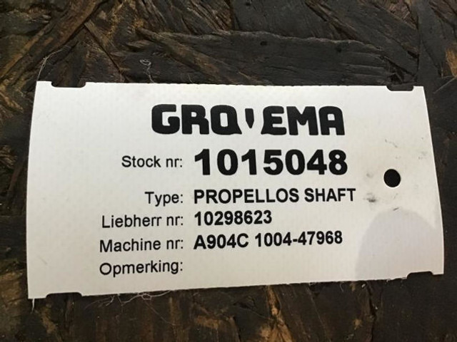 Liebherr Propellor Shaft - Drive shaft: picture 2 Liebherr Propellor Shaft - Drive shaft: picture 2