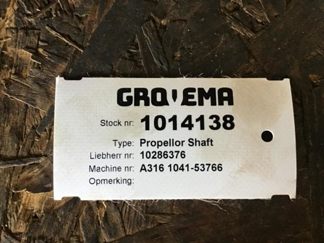 Liebherr Propellor Shaft - Drive shaft: picture 4 Liebherr Propellor Shaft - Drive shaft: picture 4