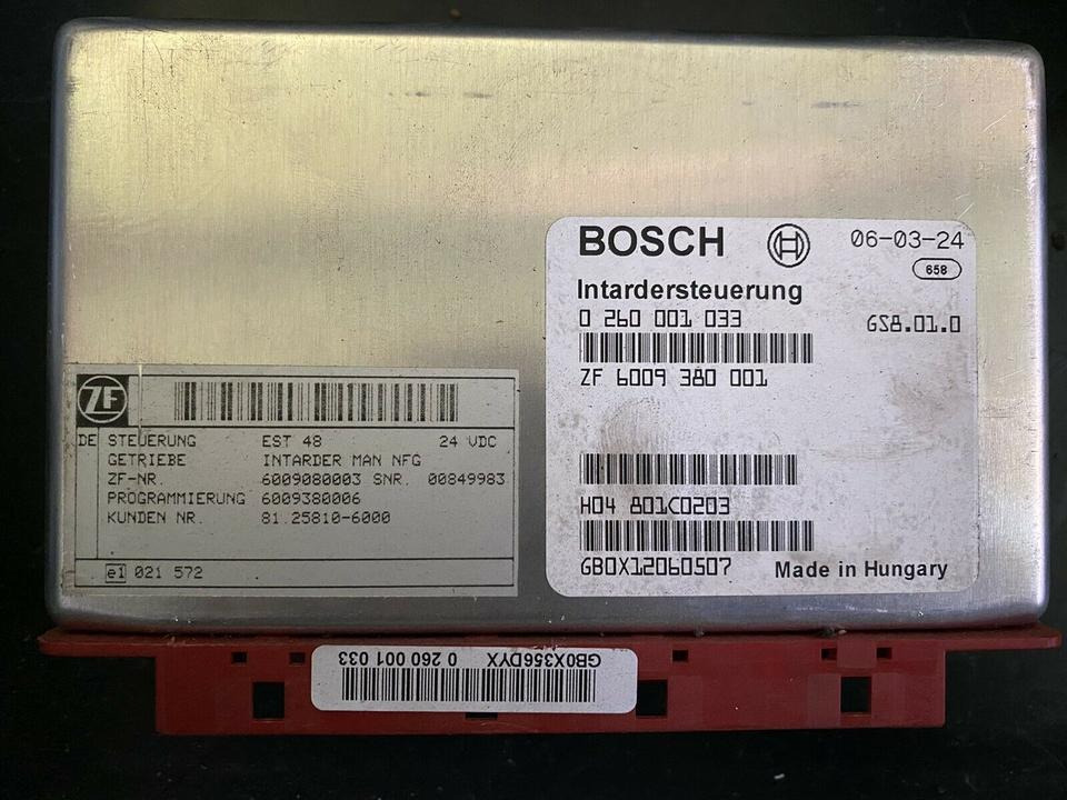 BOSCH Intardersteuerung 0260001033 ZF 6009380001 MAN 81258106000 - ECU for Truck: picture 1 BOSCH Intardersteuerung 0260001033 ZF 6009380001 MAN 81258106000 - ECU for Truck: picture 1