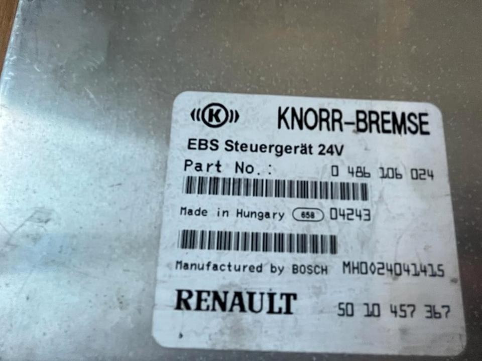 RENAULT KNORR-BREMSE EBS 0486106024 Steuergerät 50 10 457 367 - ECU for Truck: picture 3 RENAULT KNORR-BREMSE EBS 0486106024 Steuergerät 50 10 457 367 - ECU for Truck: picture 3