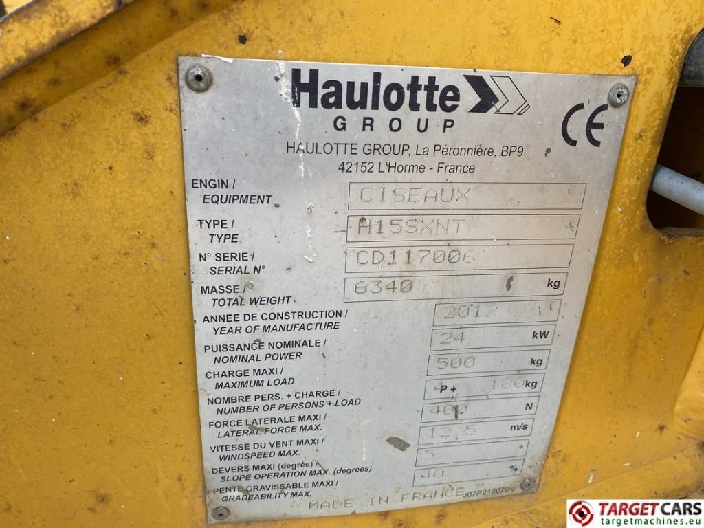 Scissor lift Haulotte H15SXNT Diesel H15SX 4x4 Scissor Work Lift 1500cm: picture 10