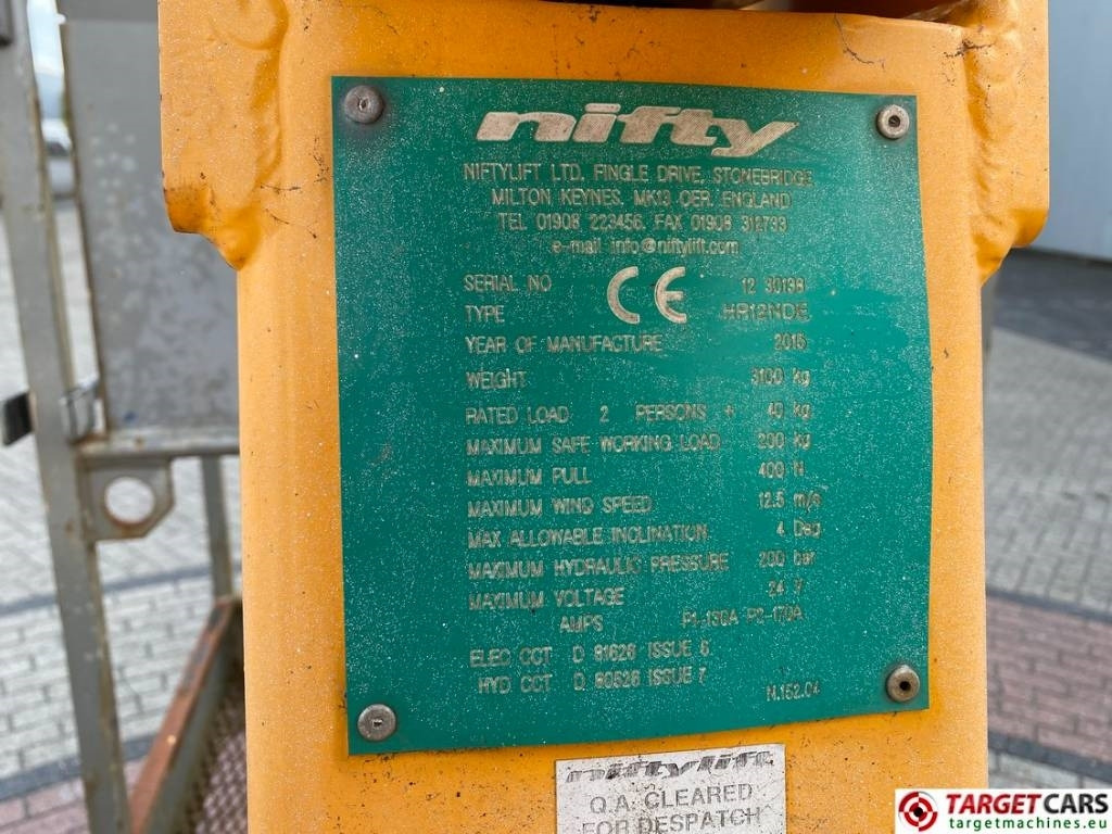 Articulated boom Niftylift HR12NDE HyBrid Articulated Boom Work Lift 1220cm: picture 10