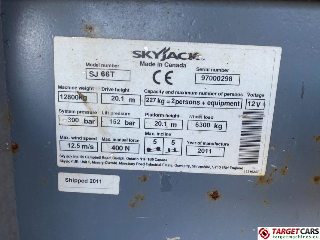 Telescopic boom SkyJack SJ66T Telescopic 4x4 Diesel Boom Work Lift 2212cm: picture 9