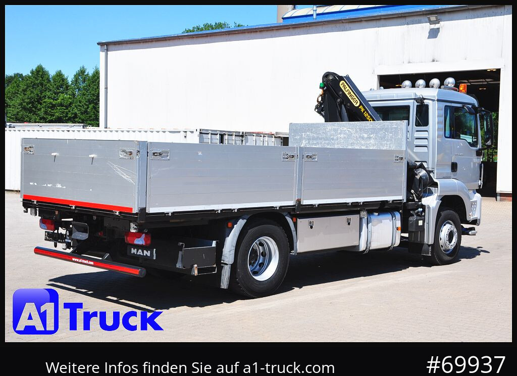 Crane truck, Dropside/ Flatbed truck MAN TGS 18,400 LL, PK12.502  Funk,: picture 9