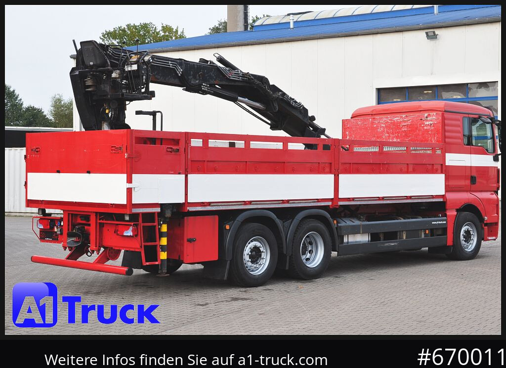 Dropside/ Flatbed truck, Crane truck MAN TGX 26.400, Hiab Kran, Lenk-Liftachse,: picture 7