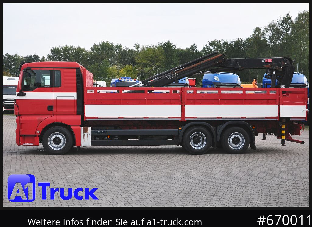 Dropside/ Flatbed truck, Crane truck MAN TGX 26.400, Hiab Kran, Lenk-Liftachse,: picture 10