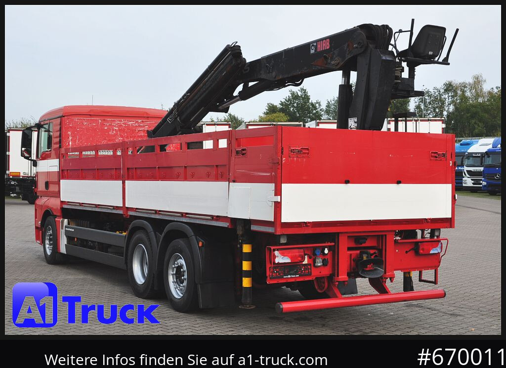 Dropside/ Flatbed truck, Crane truck MAN TGX 26.400, Hiab Kran, Lenk-Liftachse,: picture 9