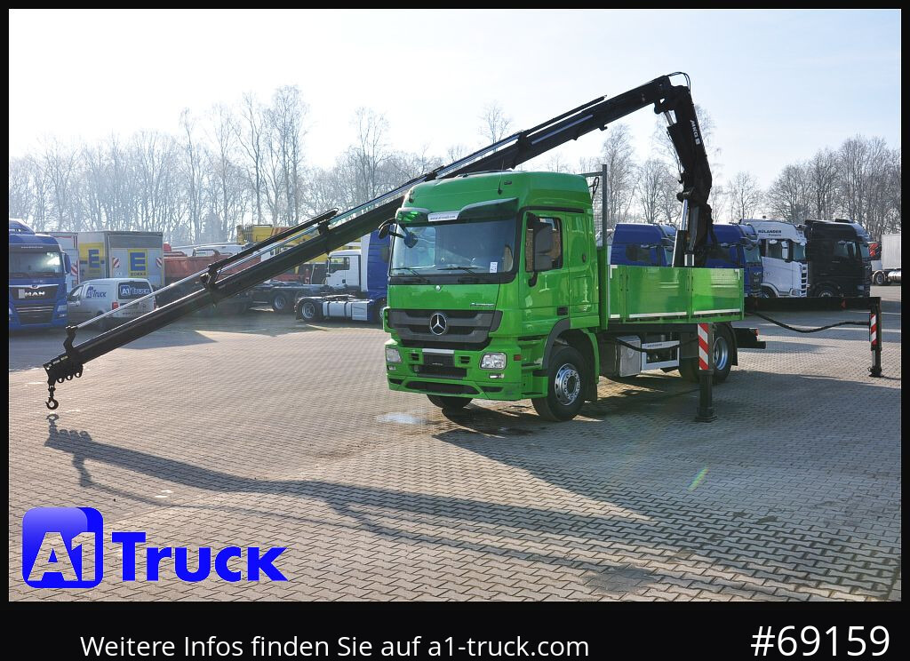 Crane truck MERCEDES-BENZ Actros 1844 MP3, Kran MKG 291 HP 5+3 Funk, TÜV 06/2026: picture 12