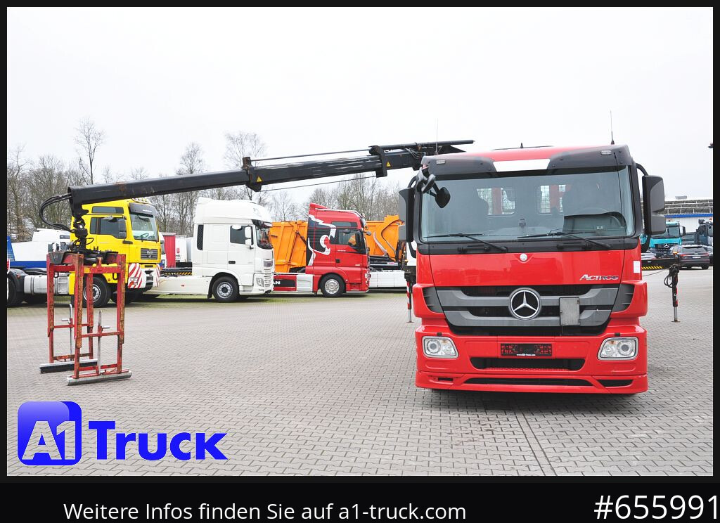 Dropside/ Flatbed truck, Crane truck MERCEDES-BENZ Actros 2546 MP 3, HIAB Kran, Lift-Lenkachse,: picture 13