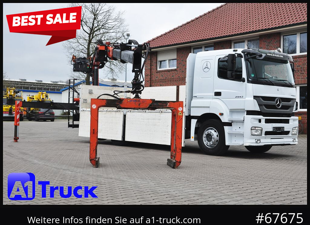 MERCEDES-BENZ Axor 2543, Atlas 170.2 Kran, Lift-Lenkachse, - Crane truck, Dropside/ Flatbed truck: picture 1 MERCEDES-BENZ Axor 2543, Atlas 170.2 Kran, Lift-Lenkachse, - Crane truck, Dropside/ Flatbed truck: picture 1