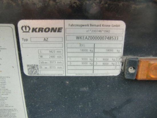 Container transporter/ Swap body trailer Krone Maxi Lafette BPW Achsen 3 Stück: picture 10 Container transporter/ Swap body trailer Krone Maxi Lafette BPW Achsen 3 Stück: picture 10