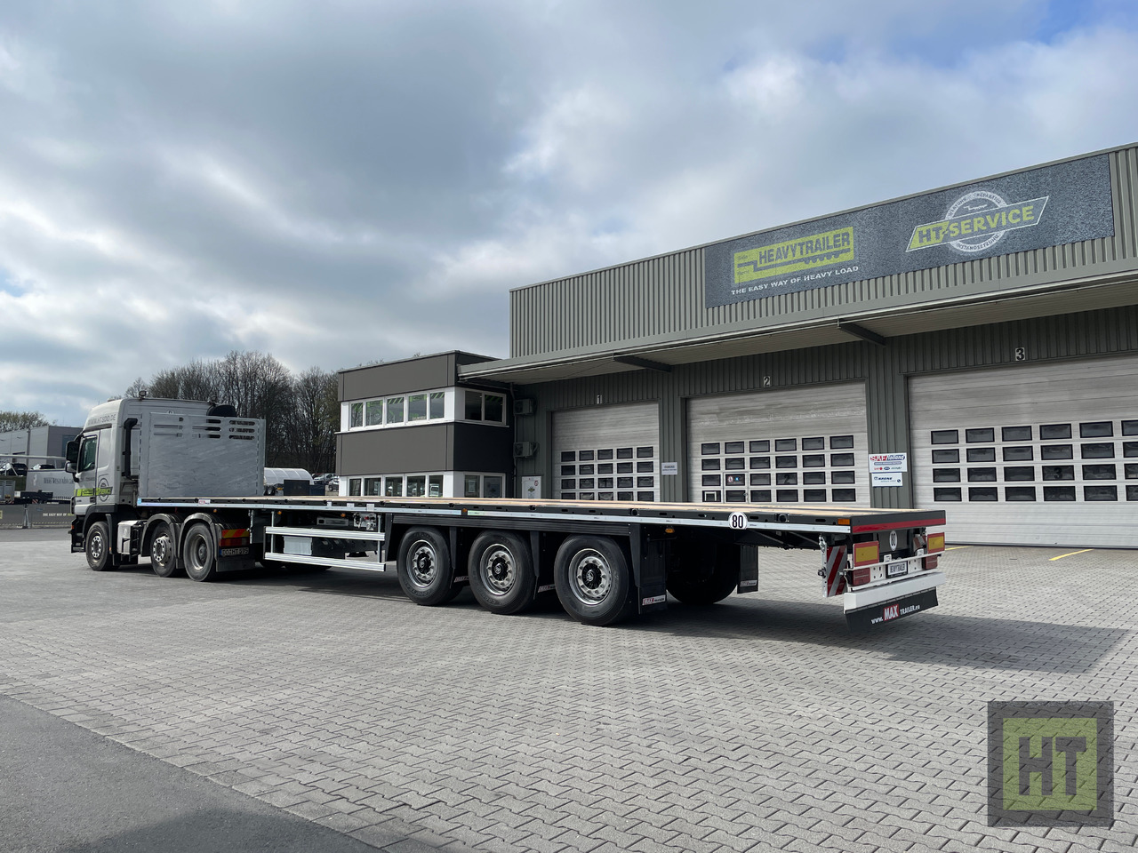 Faymonville MAX Trailer 3-Achs-Tele-Plateau-nachlaufgelenkt - Dropside/ Flatbed semi-trailer: picture 1 Faymonville MAX Trailer 3-Achs-Tele-Plateau-nachlaufgelenkt - Dropside/ Flatbed semi-trailer: picture 1