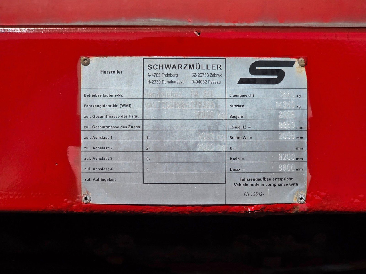 Dropside/ Flatbed trailer Schwarzmüller PA 2/E / Baustoff / 40 mm: picture 29
