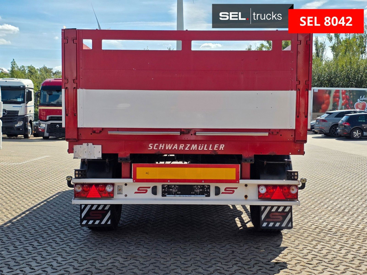 Dropside/ Flatbed trailer Schwarzmüller PA 2/E / Baustoff / 40 mm: picture 6